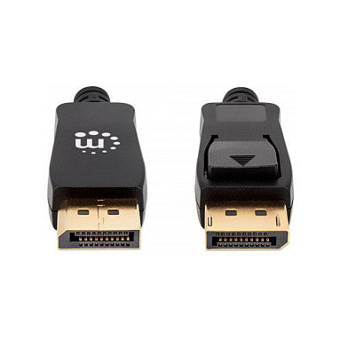 MANHATTAN 8K60Hz DisplayPort 1.4 Kabel Stecker auf Stecker 2m HDR vergoldete Kontakte Rastnase und geflochtene Ummantelung schwarz