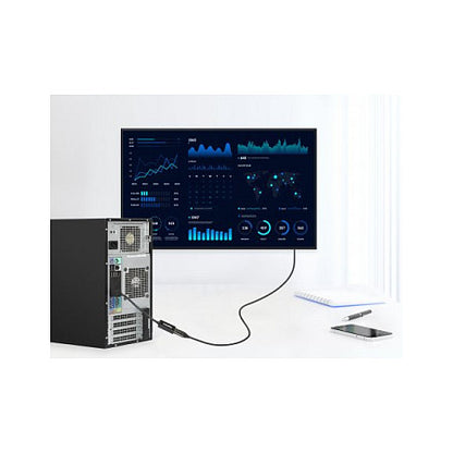 MANHATTAN 4K60Hz Aktiver DisplayPort auf HDMI-Adapter DisplayPort-Stecker auf HDMI-Buchse Kabeladapter mit Dongle schwarz