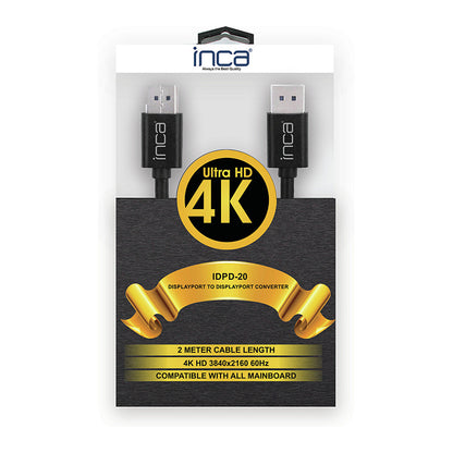 INCA DisplayPort-Kabel IDPD-20 DP > DP; 4K60Hz; 2.0m retail