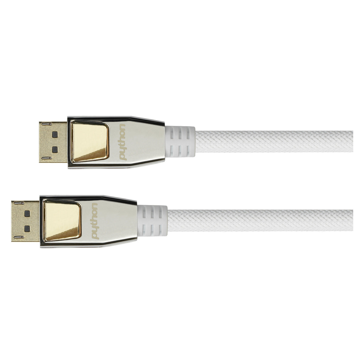Python DP1.2 Kabel AKTIV 4K2K Nylongeflecht weiß 10m