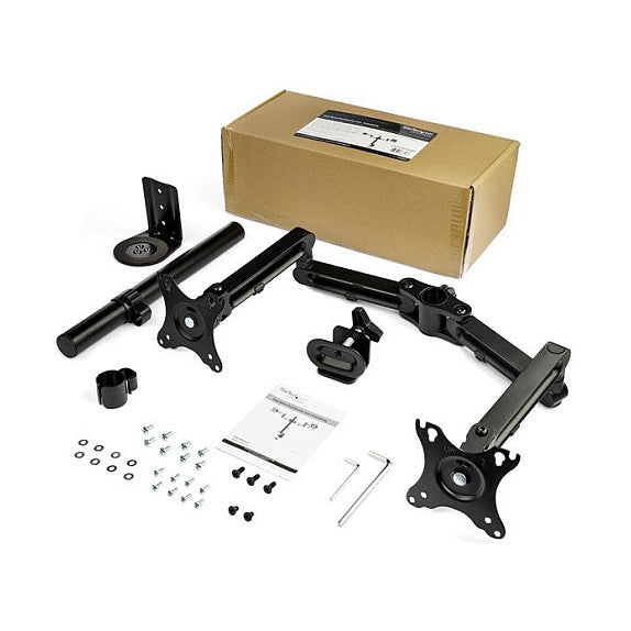 StarTech.com Double Monitor Arm for Desk Mounting Desk Clamp VESA Compatible