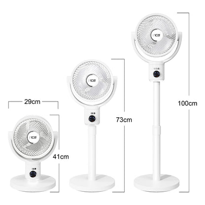 INCA Standventilator +Akku, BLDC-Motor,5 Stufen, LED weiss
