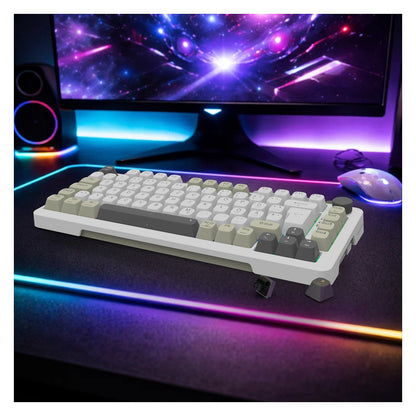 INCA Gaming Tastatur RGB/GraySwitch/USB-C/BT 2.00m weiß