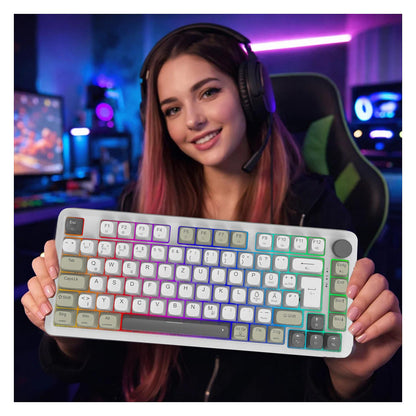 INCA Gaming Tastatur RGB/GraySwitch/USB-C/BT 2.00m weiß