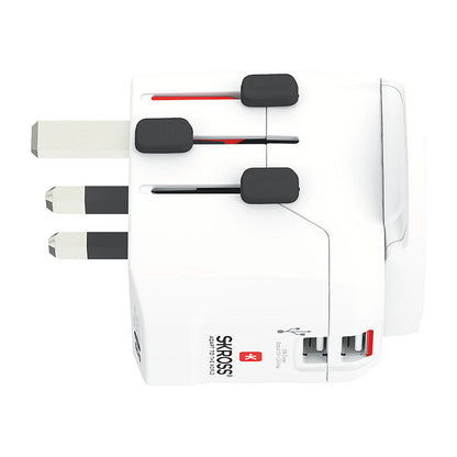 Skross PRO Light USB 2xA - World Reiseadapter, Weltweit