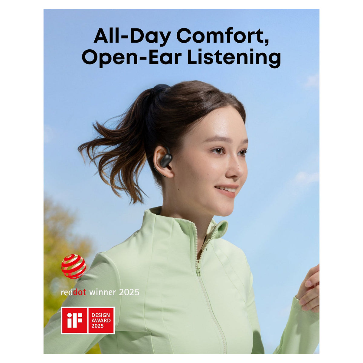 Anker Soundcore AeroFit 2 Kopfhörer, Schwarz, Open-Ear, Kabellos