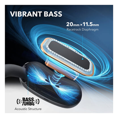 Anker Soundcore AeroFit 2 Kopfhörer, Schwarz, Open-Ear, Kabellos