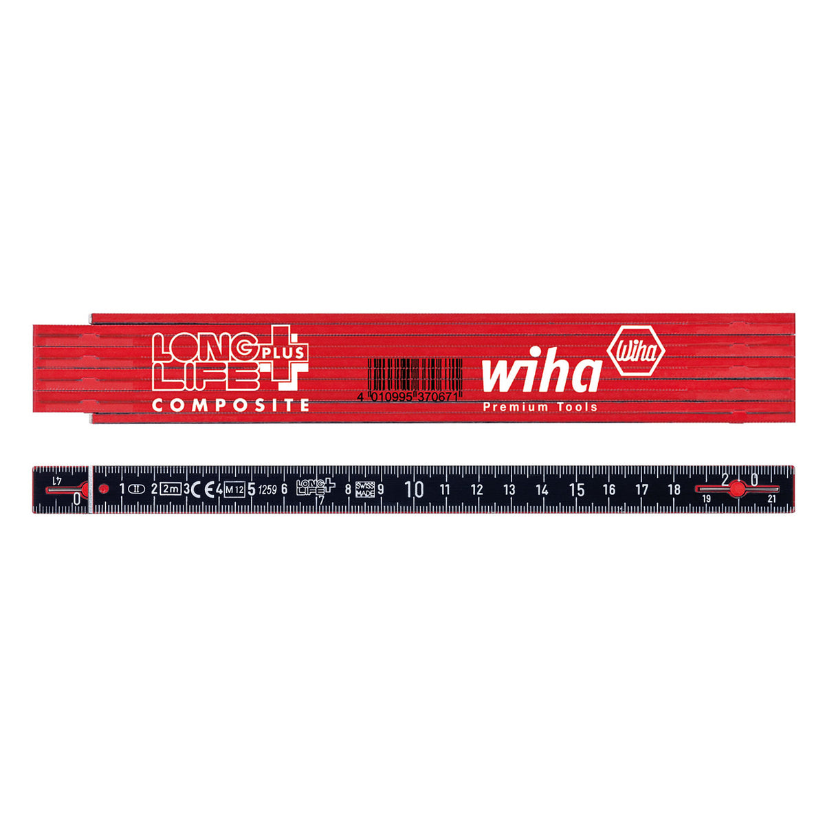 Wiha Gliedermastab Longlife Plus Composite 2 m metrisch