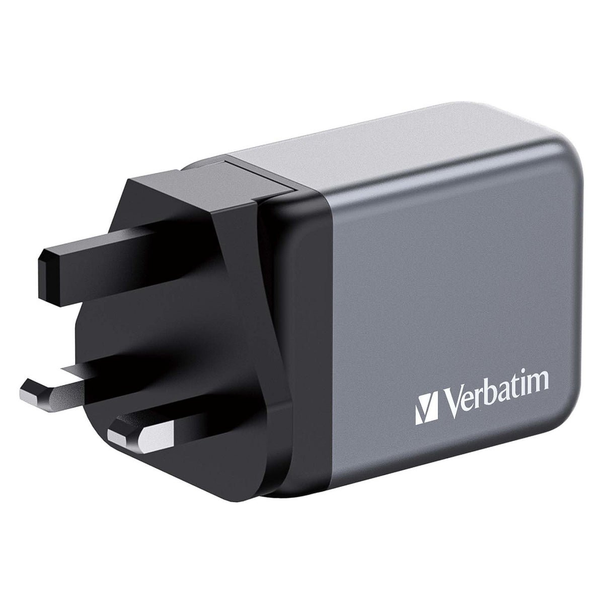 Verbatim GaN-Ladegert 65W, 1x USB-A , 2x USB-C (grau, PD 3.0, QC 3.0)