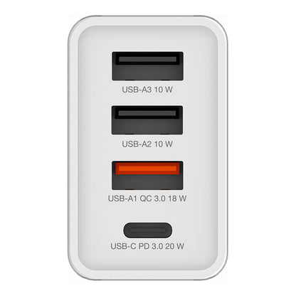 Verbatim Ladegert 30W, 1x USB-C , 3x USB-A (wei, PD 3.0, QC 3.0)