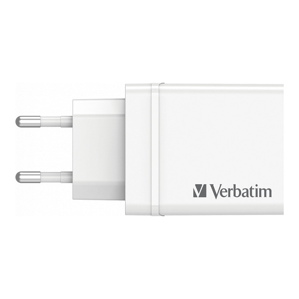 Verbatim Ladegert 30W, 1x USB-C , 3x USB-A (wei, PD 3.0, QC 3.0)