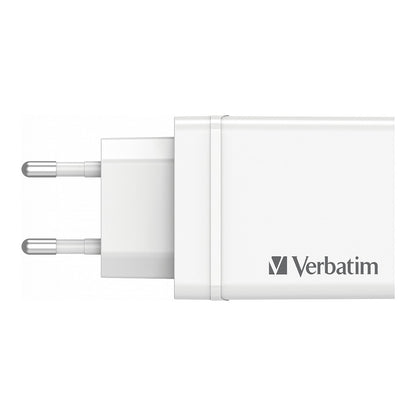 Verbatim Ladegert 30W, 1x USB-C , 3x USB-A (wei, PD 3.0, QC 3.0)