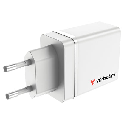 Verbatim Ladegert 30W, 1x USB-C , 3x USB-A (wei, PD 3.0, QC 3.0)