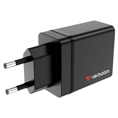 Verbatim Ladegert 30W, 1x USB-C , 3x USB-A (schwarz, PD 3.0, QC 3.0)