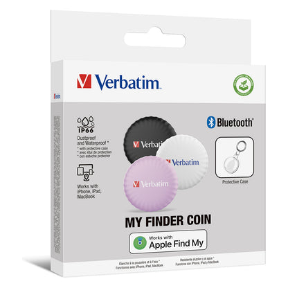 Verbatim My Finder Coin Bluetooth Tracker schwarz/wei/pink (3er Pack)