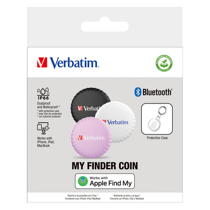Verbatim My Finder Coin Bluetooth Tracker schwarz/wei/pink (3er Pack)