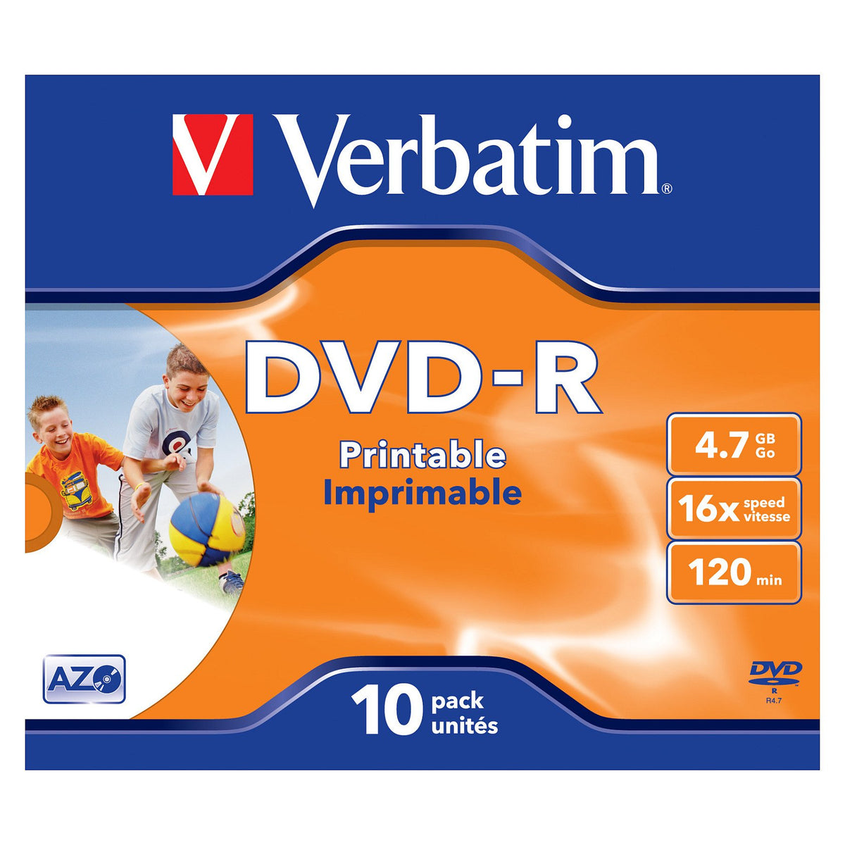 Verbatim - 10 x DVD-R - 4.7GB 16x - breite bedruckbare Flche fr Fotos - Jewelcase (Schachtel) - Speichermedium (43521)