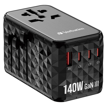 Verbatim GaN III Uni.Travel Adap 140W Welt-zu-Welt UTA-10 32125