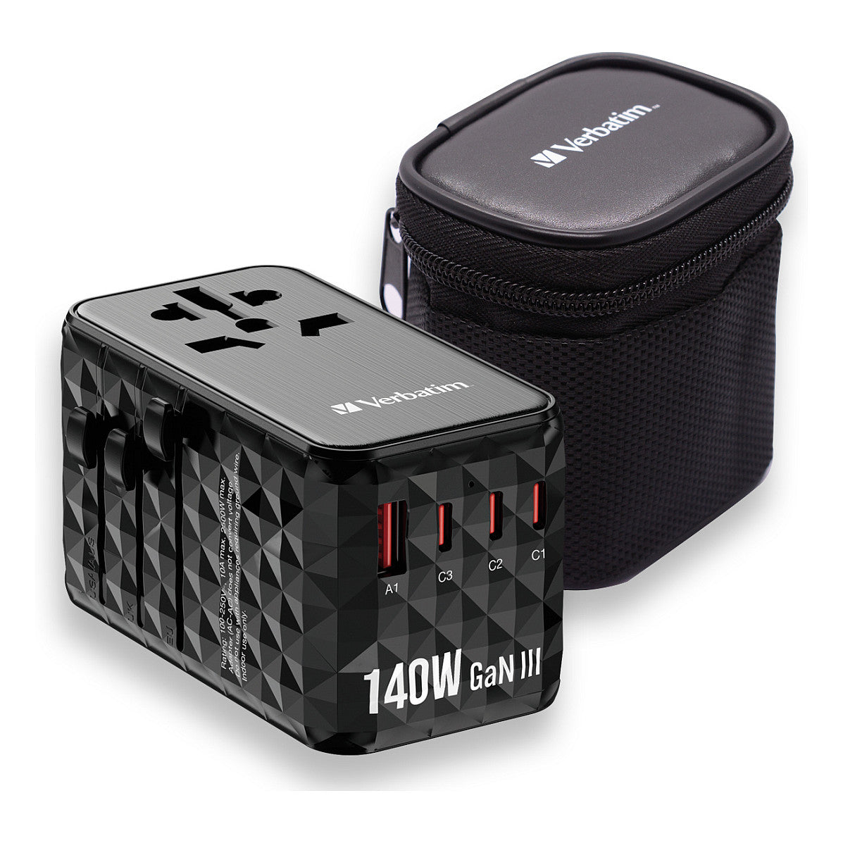 Verbatim GaN III Uni.Travel Adap 140W Welt-zu-Welt UTA-10 32125