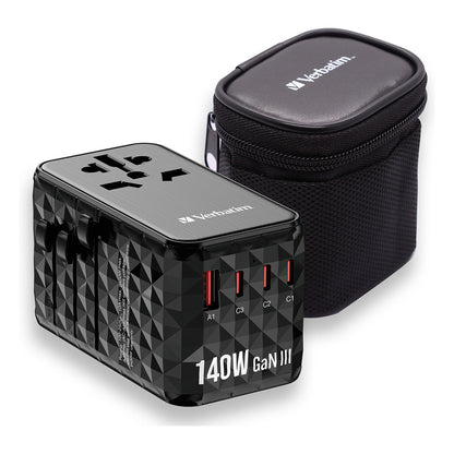 Verbatim GaN III Uni.Travel Adap 140W Welt-zu-Welt UTA-10 32125