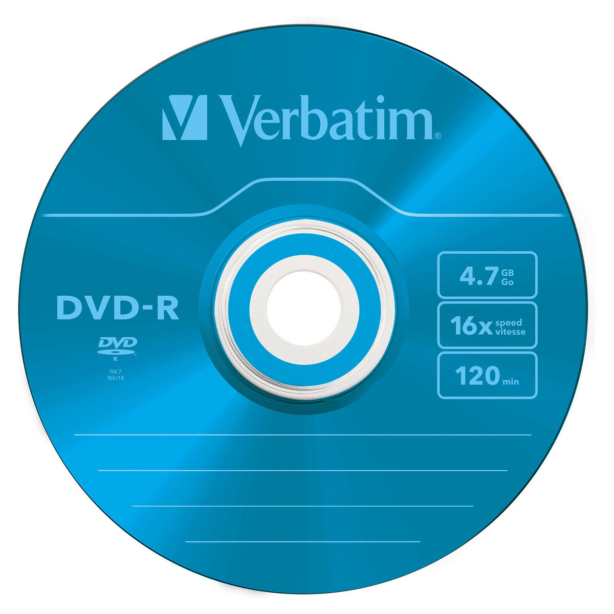 1x5 Verbatim DVD-R 4,7GB Colour 16x Speed, Slim Case