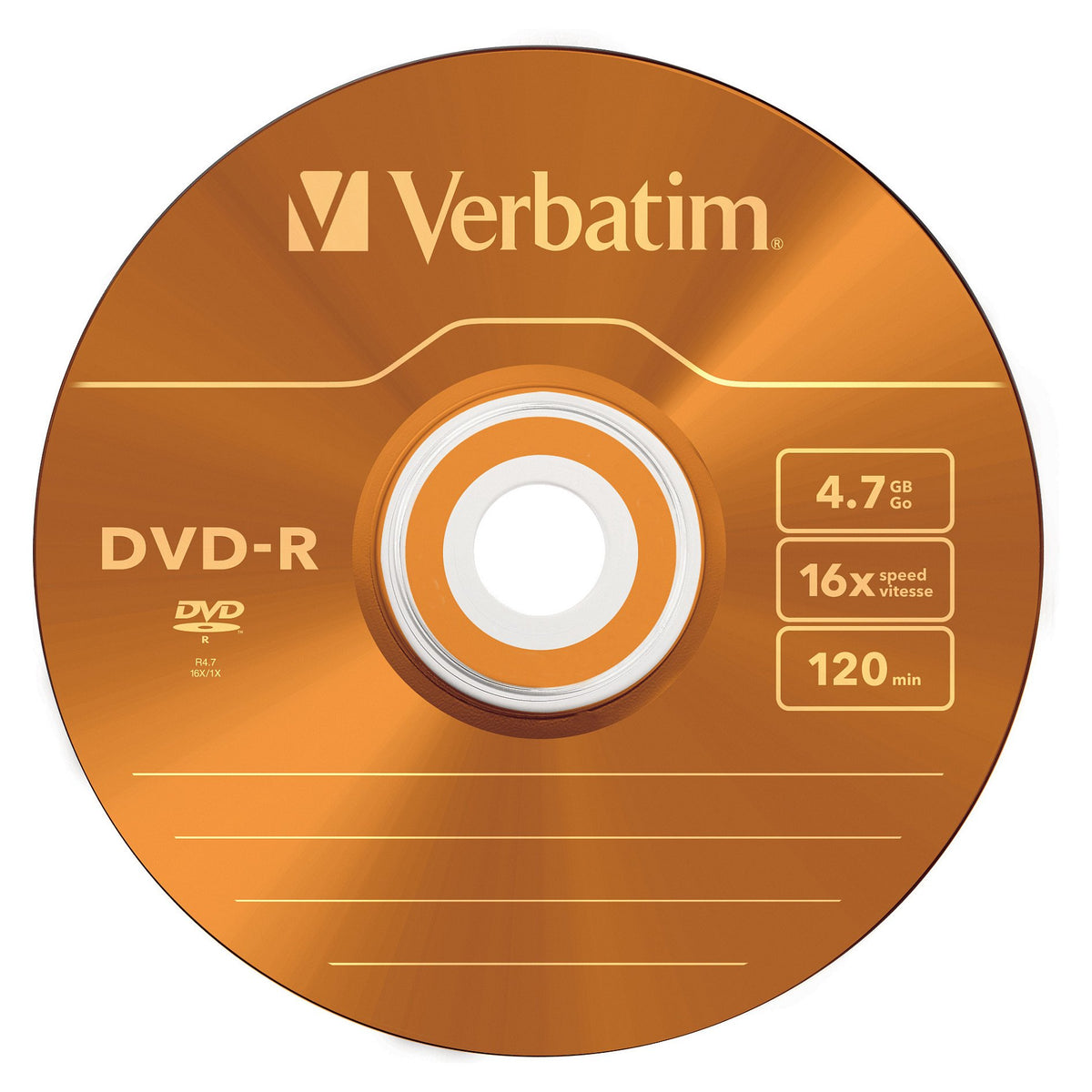 1x5 Verbatim DVD-R 4,7GB Colour 16x Speed, Slim Case