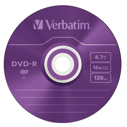 1x5 Verbatim DVD-R 4,7GB Colour 16x Speed, Slim Case