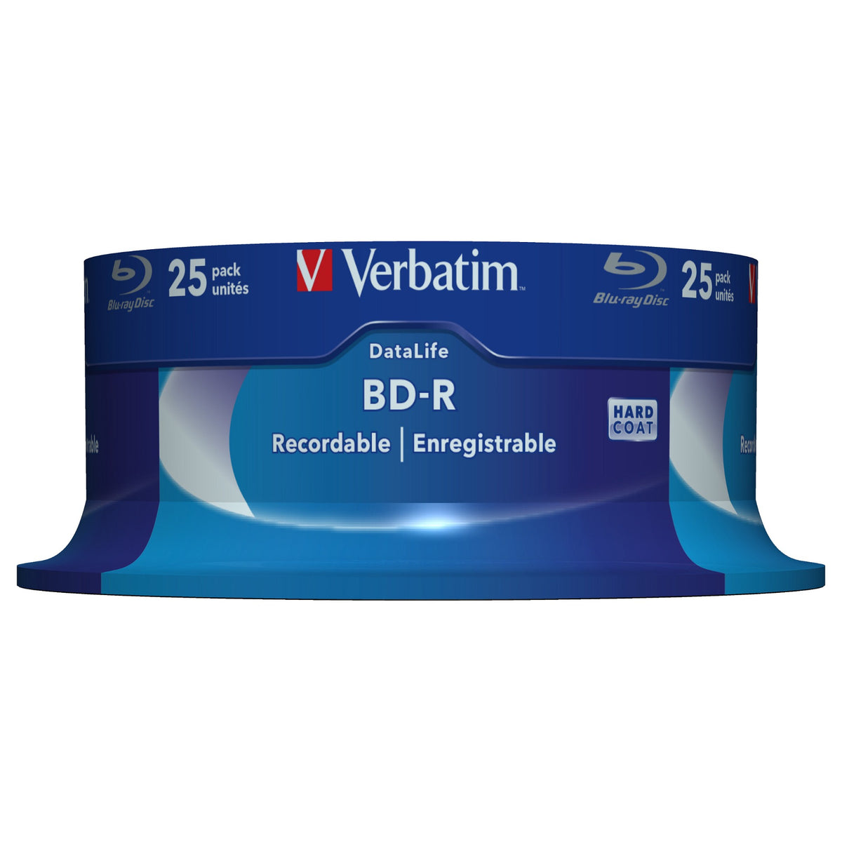 1x25 Verbatim BD-R Blu-Ray 25GB 6x Speed Datalife No-ID Cakebox