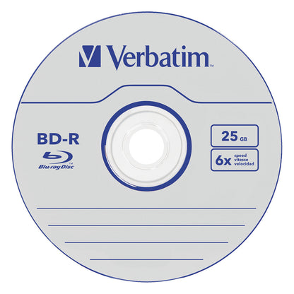 1x50 Verbatim BD-R Blu-Ray 25GB 6x Speed Datalife No-ID Cakebox