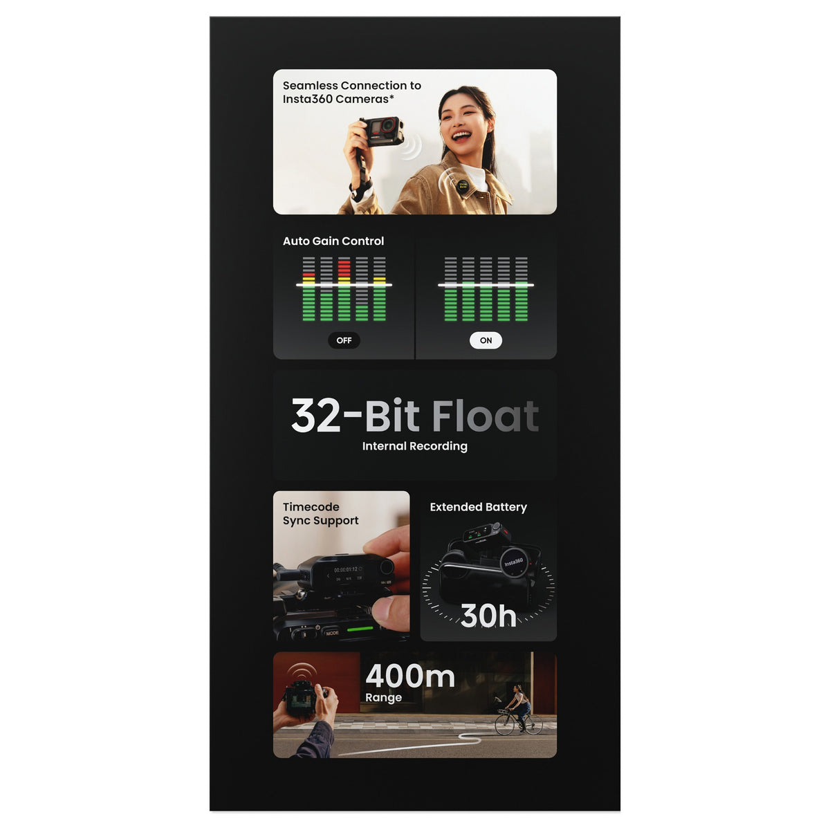 Insta360 Mic Pro (2 TX + 1 RX)
