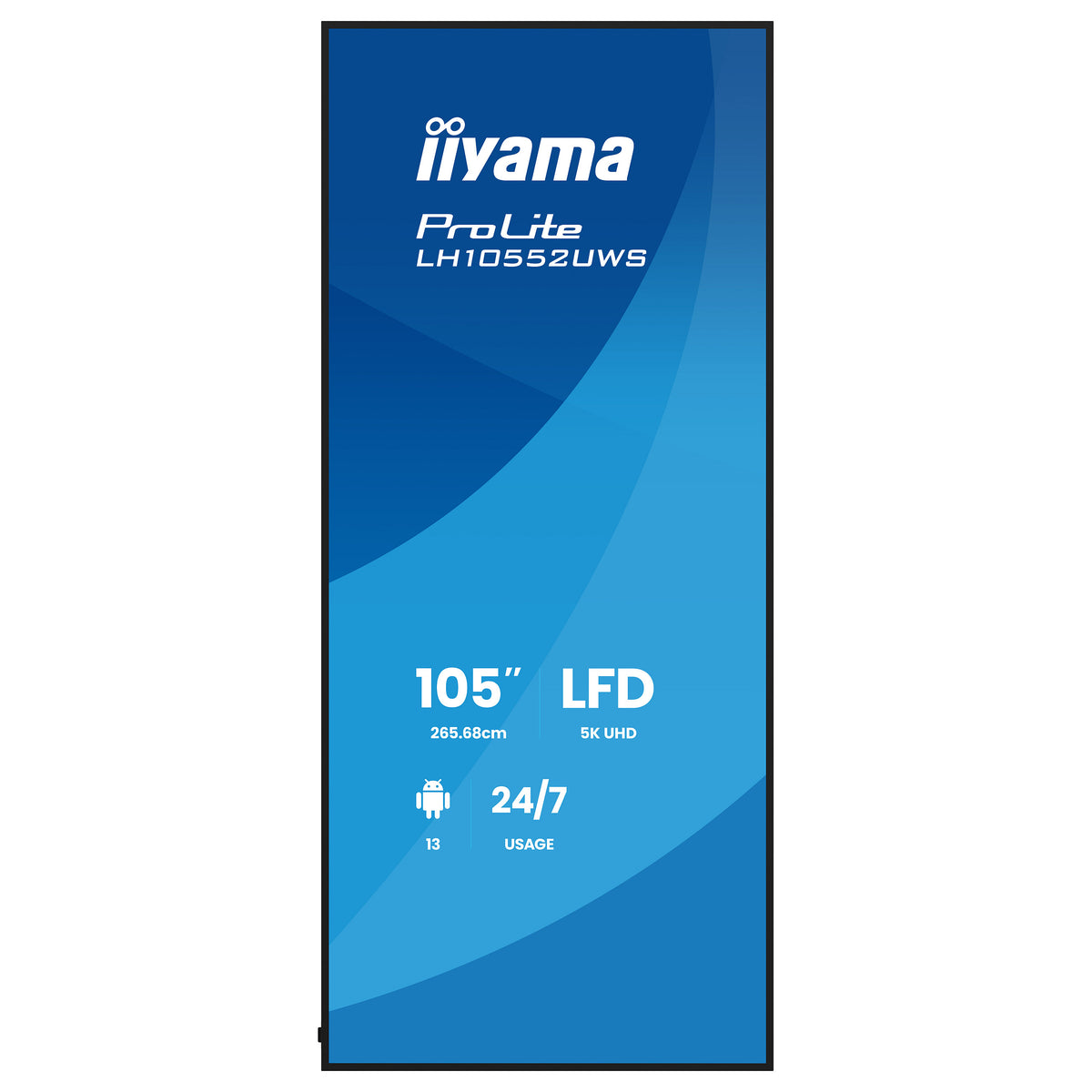 265,7cm/104.6" (5120x2160) iiyama LH10552UWS-B1AG 21:9 5K UW IPS 8ms 60Hz HDMI DisplayPort USB-C RJ45 RS-232c VESA Speaker WiFi Black