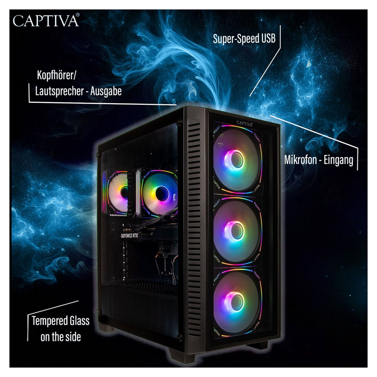 Captiva PC Highend Gaming I89-832 CU7 265KF/32GB/1TBSSD/RTX5070/W11 Home