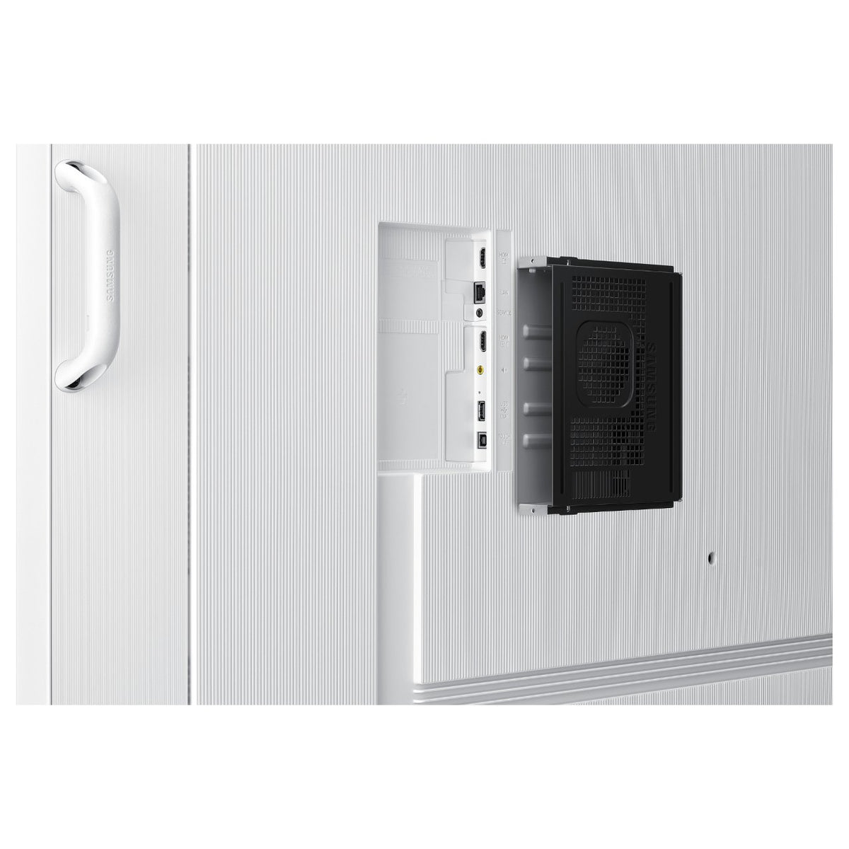 189,2cm/75" (3840x2160) Samsung WM75FX 16:9 4K VA 8ms HDMI USB-C USB LAN WLAN Bluetooth VESA Speaker Touch 12/7 White Gray