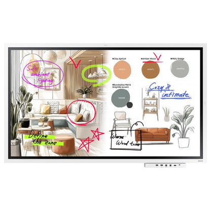 138,7cm/55" (3840x2160) Samsung WM55FX 16:9 4K VA 9,5ms HDMI USB-C USB LAN WLAN Bluetooth VESA Speaker Touch 12/7 White Gray