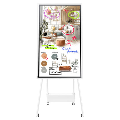 138,7cm/55" (3840x2160) Samsung WM55FX 16:9 4K VA 9,5ms HDMI USB-C USB LAN WLAN Bluetooth VESA Speaker Touch 12/7 White Gray