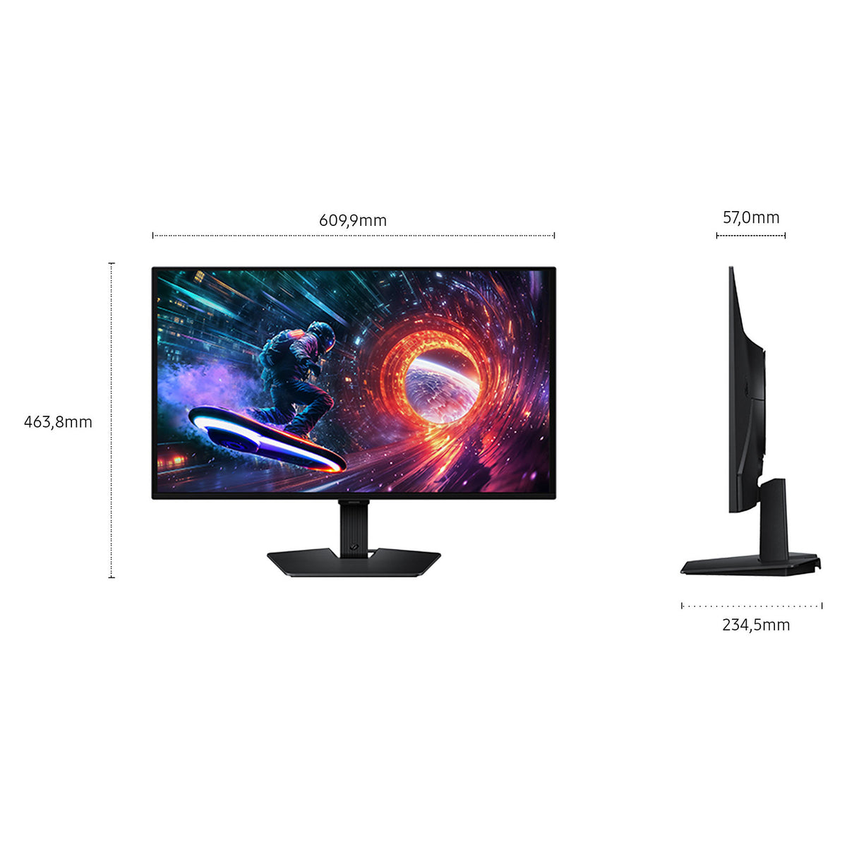 68cm/27" (2560x1440) Samsung S27FG502EU 16:9 WQHD IPS 1ms 180Hz DisplayPort HDMI VESA HDR10 FreeSync Black