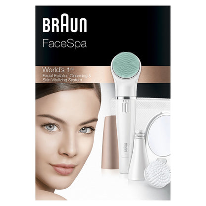 FaceSpa 851V Gesichtsepilierer - Gold - Weiß - 1.5 V - AA - 321 g - Box - 57 mm