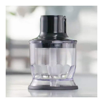 Houshold MultiQuick 9 Stabmixer MQ 9147X (edelstahl/schwarz, 1.200 Watt, mit 2 Zerkleinerern, Kartoffelstampfer, Schneebesen)