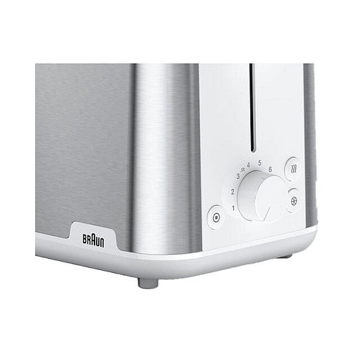 Houshold Toaster PurShine HT 1510 WH (edelstahl/wei, 900 Watt, fr 2 Scheiben Toast)