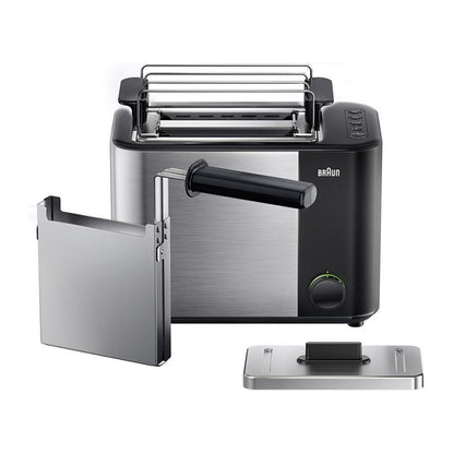 HT 5015 BK Toaster schwarz / edelstahl