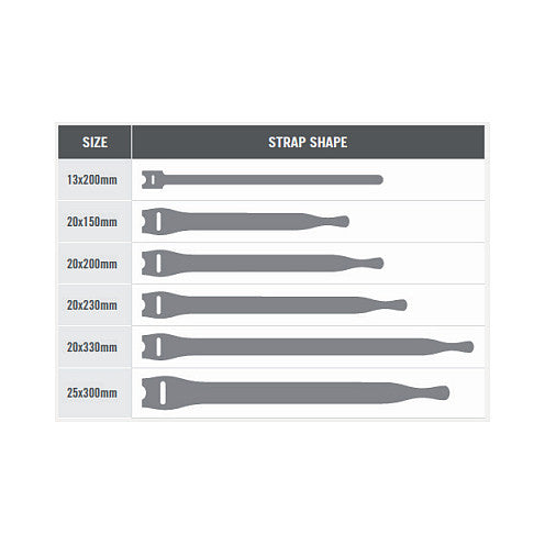 One Wrap Strap 20mm x 150mm, 100 Stck, gelb