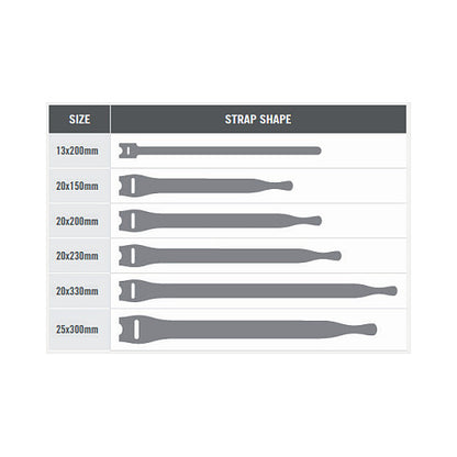 One Wrap Strap 20mm x 150mm, 100 Stck, gelb