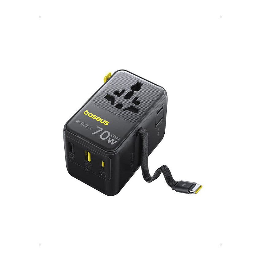 EnerCore CG11 Charger Retractable 2AC+2U + 70W Black