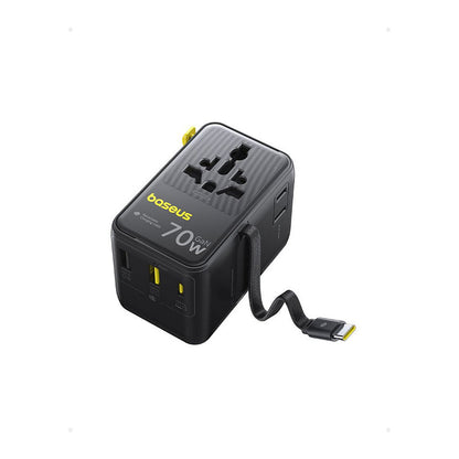 EnerCore CG11 Charger Retractable 2AC+2U + 70W Black