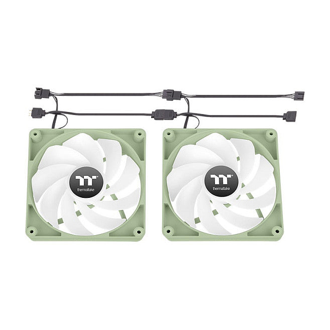 K Cooler Thermaltake CT120 Reverse ARGB Sync PC Cooling Fan Matcha Green (hellgrn, 2er Pack, ohne Controller, Reverse, 120 mm)