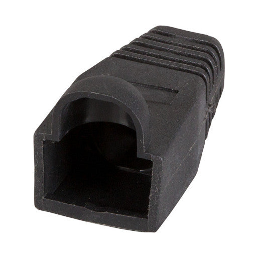 Knickschutztülle RJ45 schwarz,m. Rastnasenschutz,100 Stk