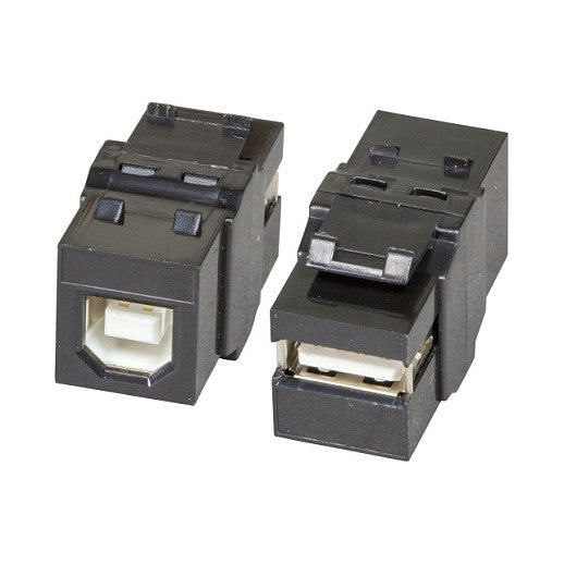 EFB USB2.0 Snap-In Adapter schwarz A Buchse /B Buchse
