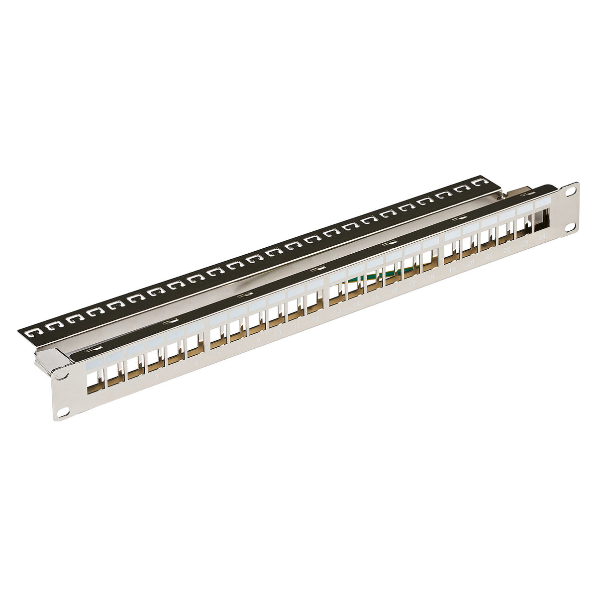EFB Verteilerfeld 19" 1HE, 24-Port, Metall, metallfarben