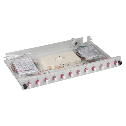 EFB Spleißbox LC 50/125Á OM4 ausziehbar, 48Pigtails / 24 Kup
