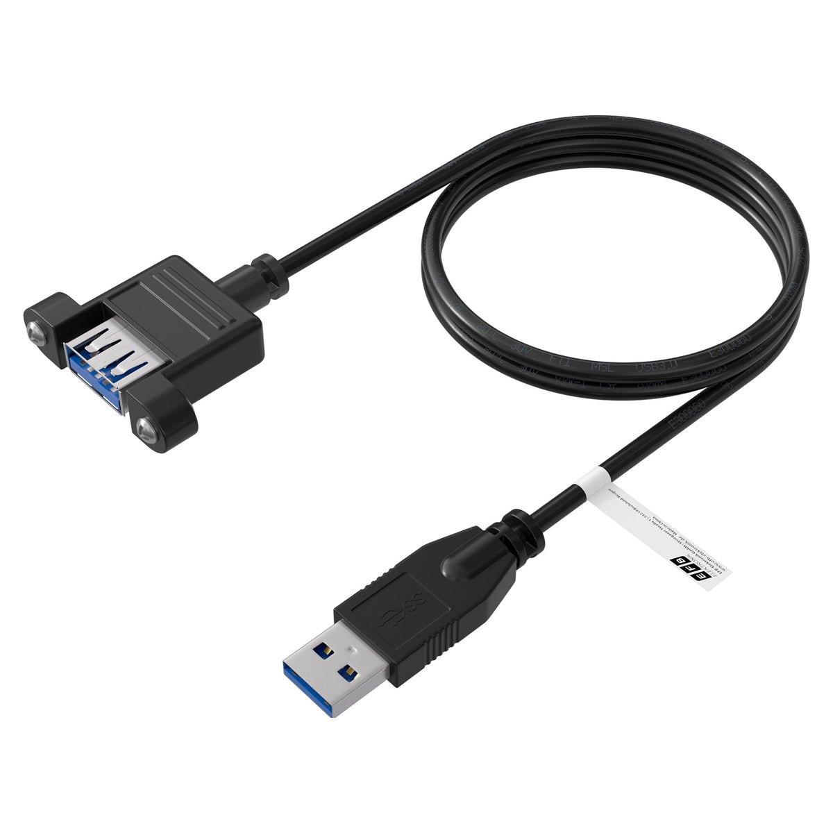 EFB USB3.0 Verlängerung A-A,St.-Einbaubuchse,0.5m,sw,Class